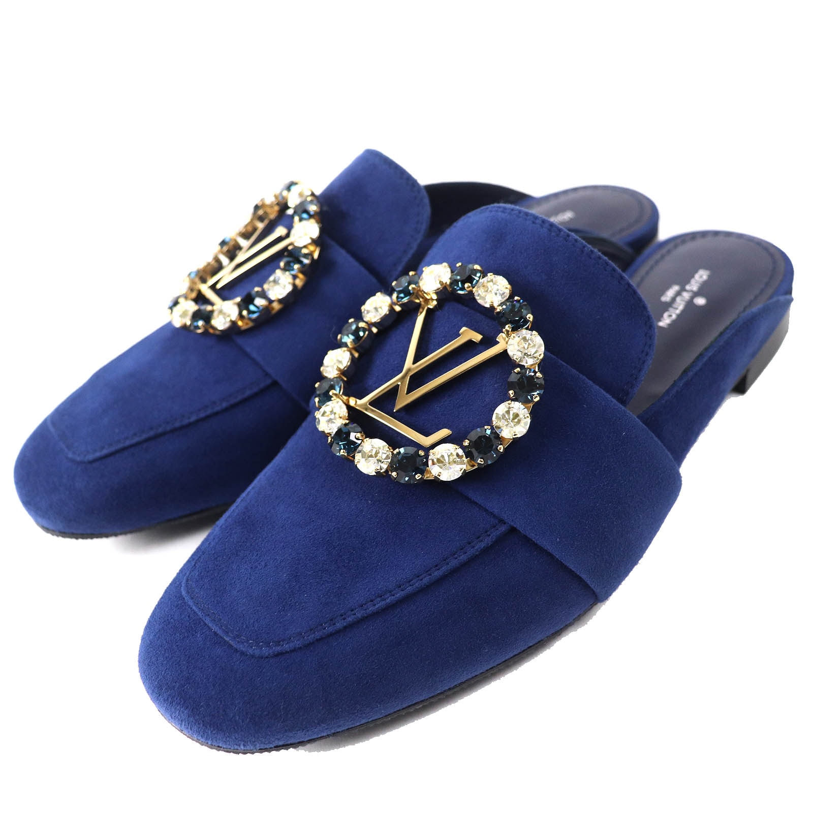 極美品 ルイヴィトン
 ミュール ネイビー レディース 36