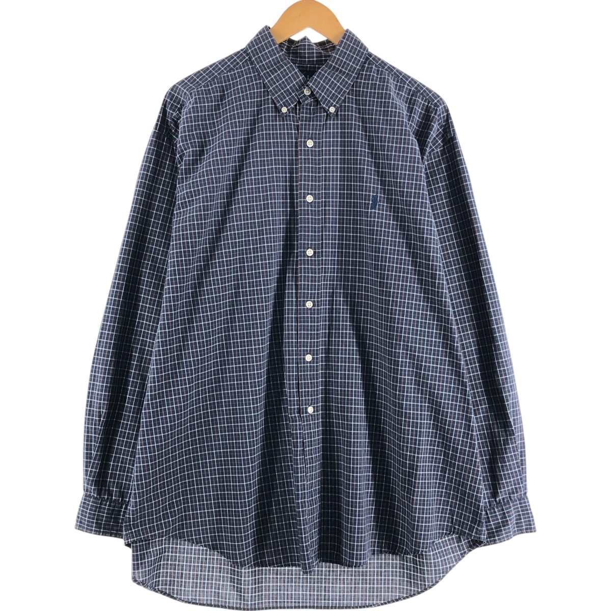 古着 ラルフローレン Ralph Lauren BLAKE 長袖 ボタンダウンチェックシャツ メンズXL相当/eaa521361