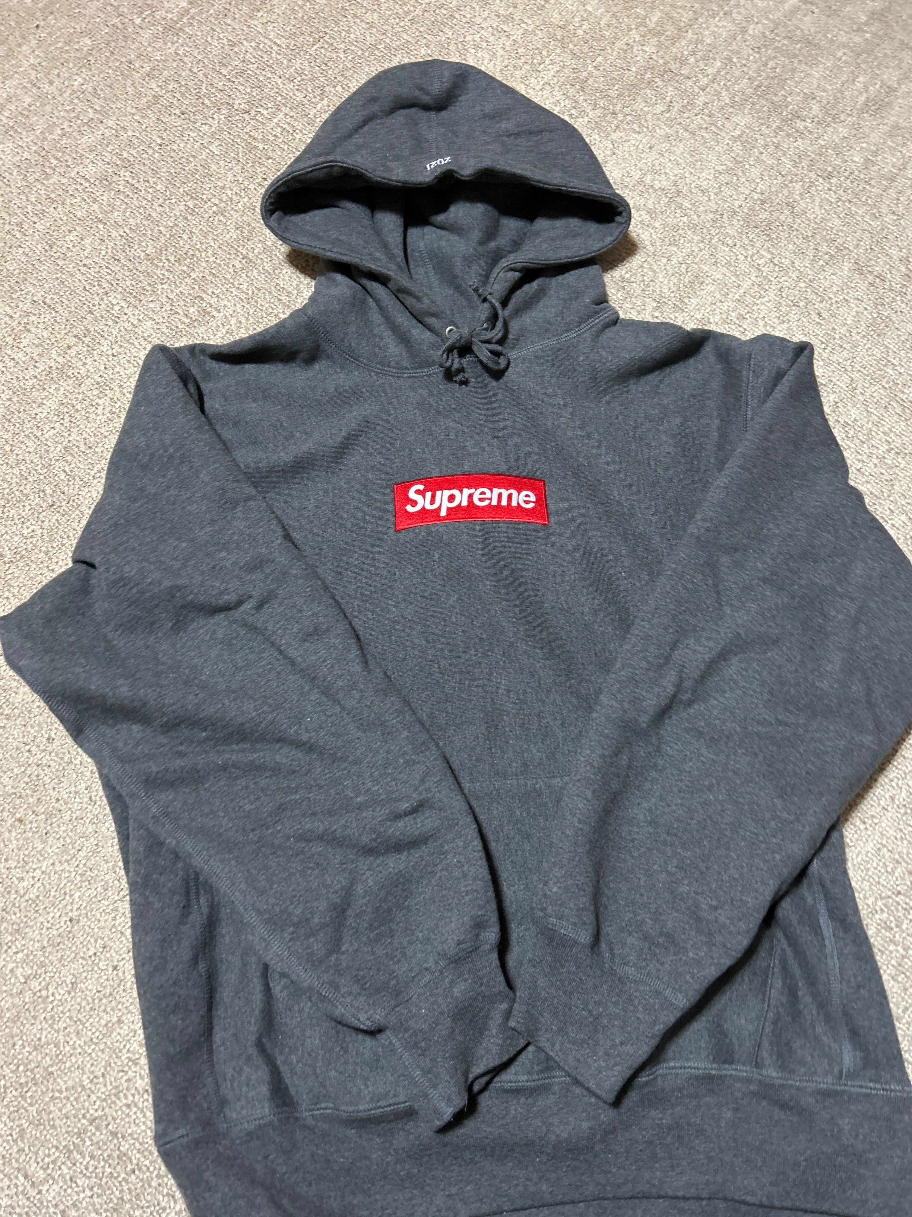 Supreme Box Logo Hooded Sweatshirt "Charcoal" (21FW)