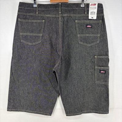 古着 デッドストック ディッキーズ Dickies デニム ショートパンツ ペインター ワンポイント ジップ 大きいサイズ w42 ブラック メンズ