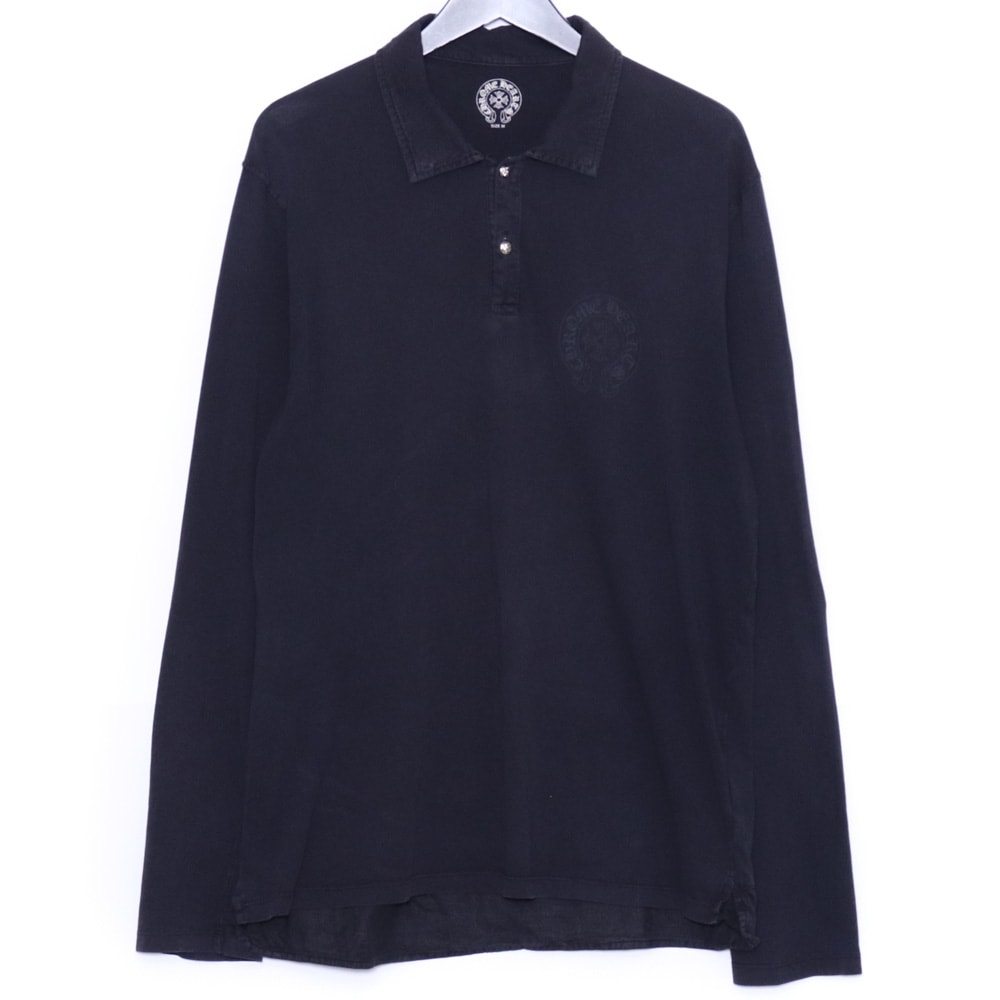 CHROME HEARTS オールド クロスボールボタン L/S ポロシャツ