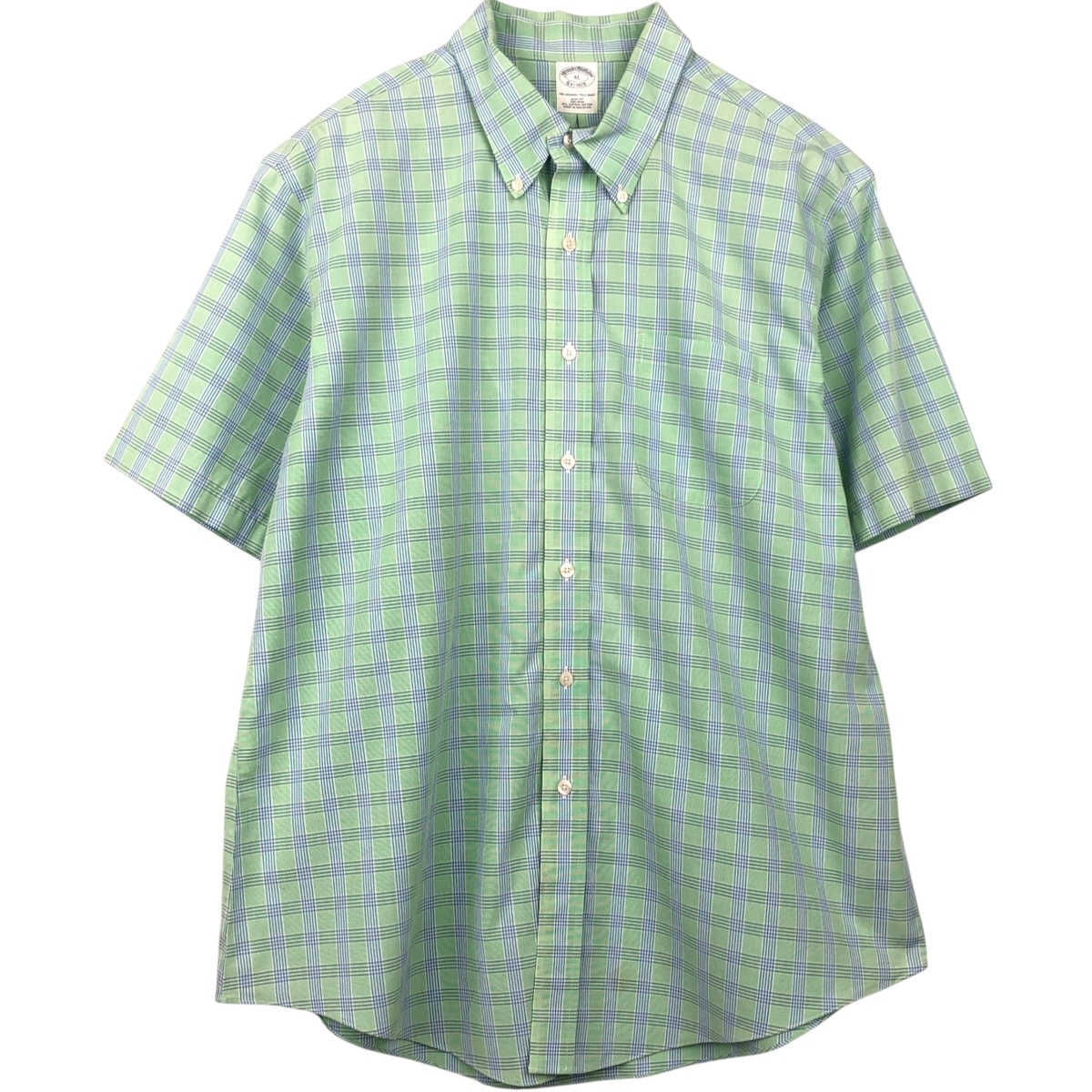 古着 ブルックスブラザーズ Brooks Brothers Est.1818 半袖 ボタンダウン チェックシャツ メンズXL相当/eaa655884