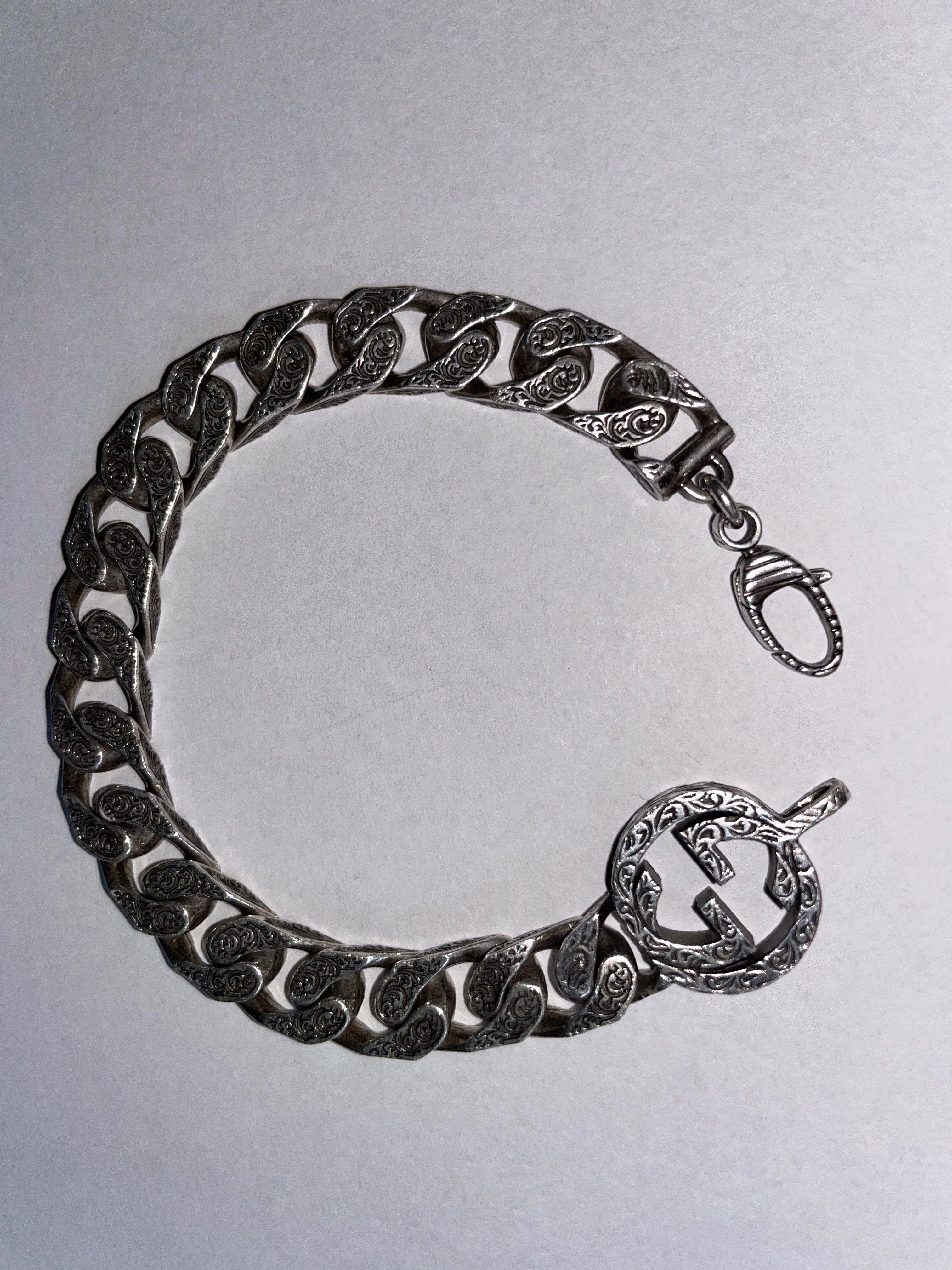GUCCI Interlocking G Chain Bracelet In Silver