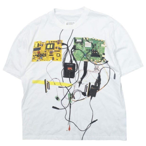 Maison Margiela 10 メゾンマルジェラ 20SS イタリア製 Motherboard T-Shirt マザーボードプリントTシャツ S50GC0612 S22816 48 WHITE 半袖 トップス g28422