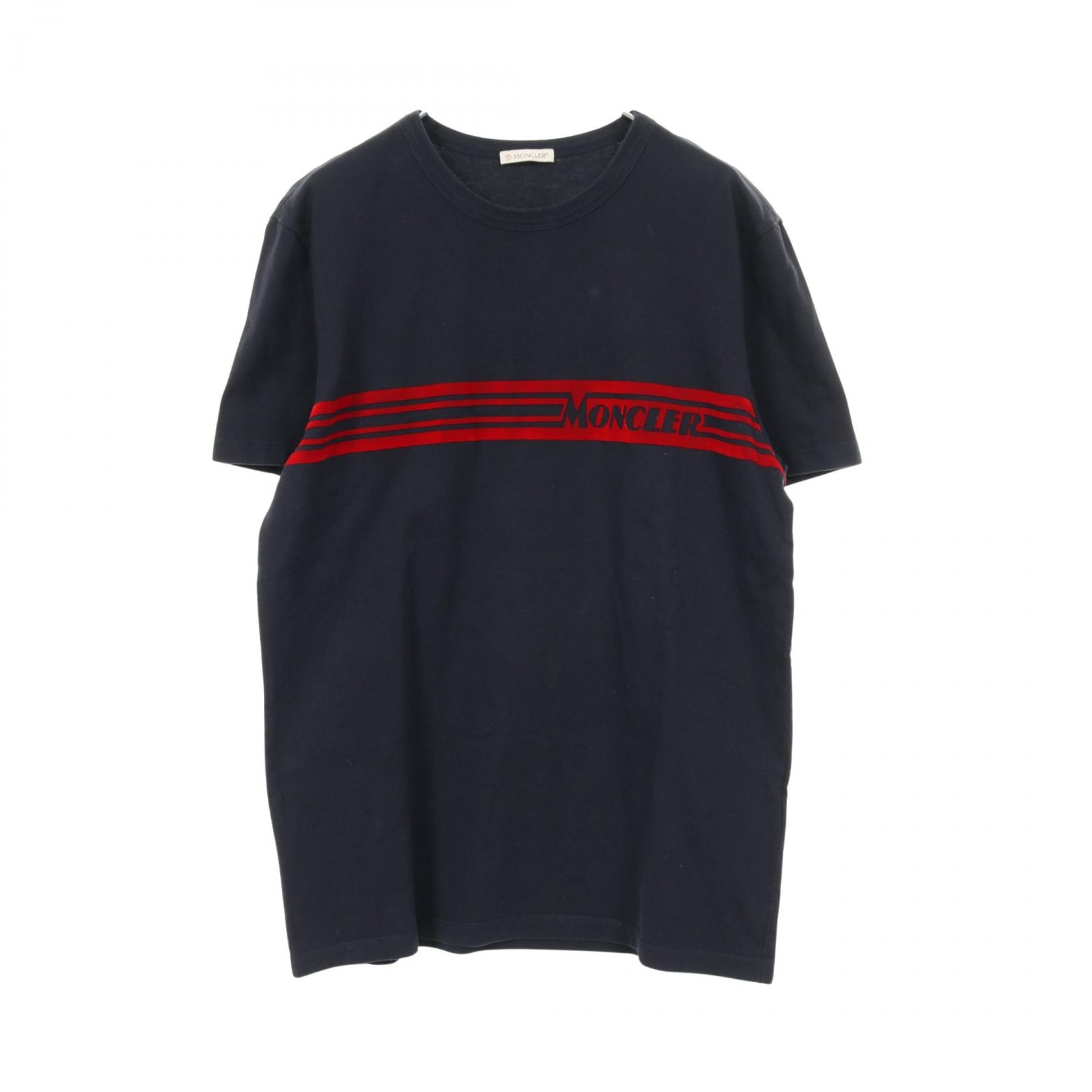 モンクレール MONCLER 半袖Tシャツ 衣料品 トップス コットン メンズ ネイビー系 【中古】