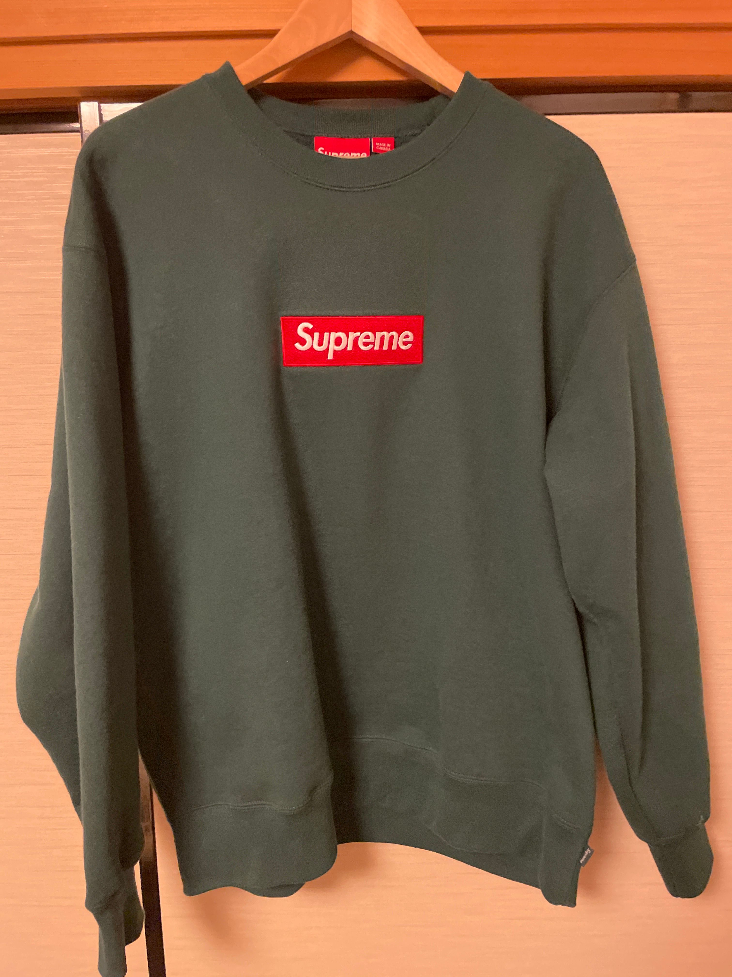 Supreme Box Logo Crewneck "Dark Pine" (22FW)