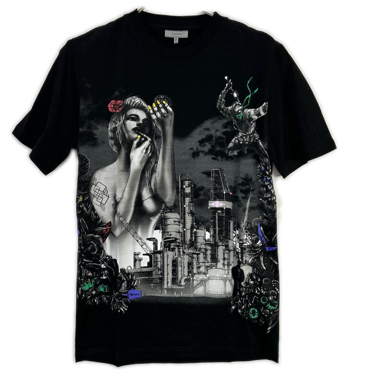ランバン ブラック The Refinery クルーネック ショートスリーブカットソー XS
