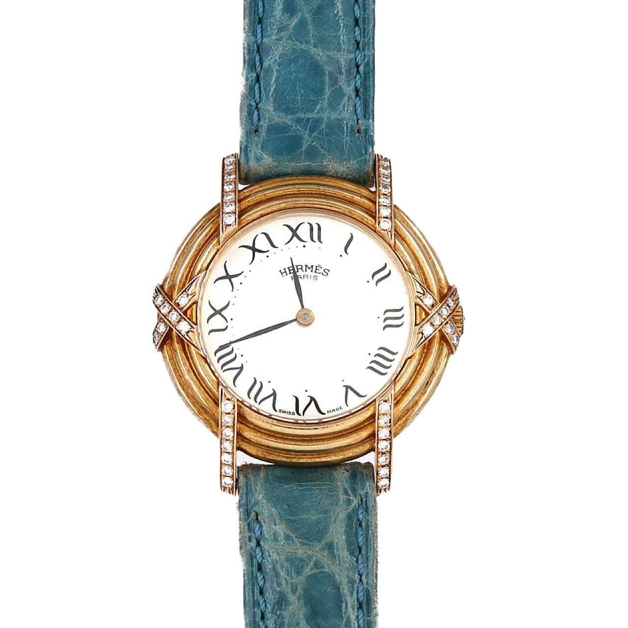 【ノーメンテナンス還元価格】エルメス ルバン YGxPG/14P・ラグD YGxPG クォーツ