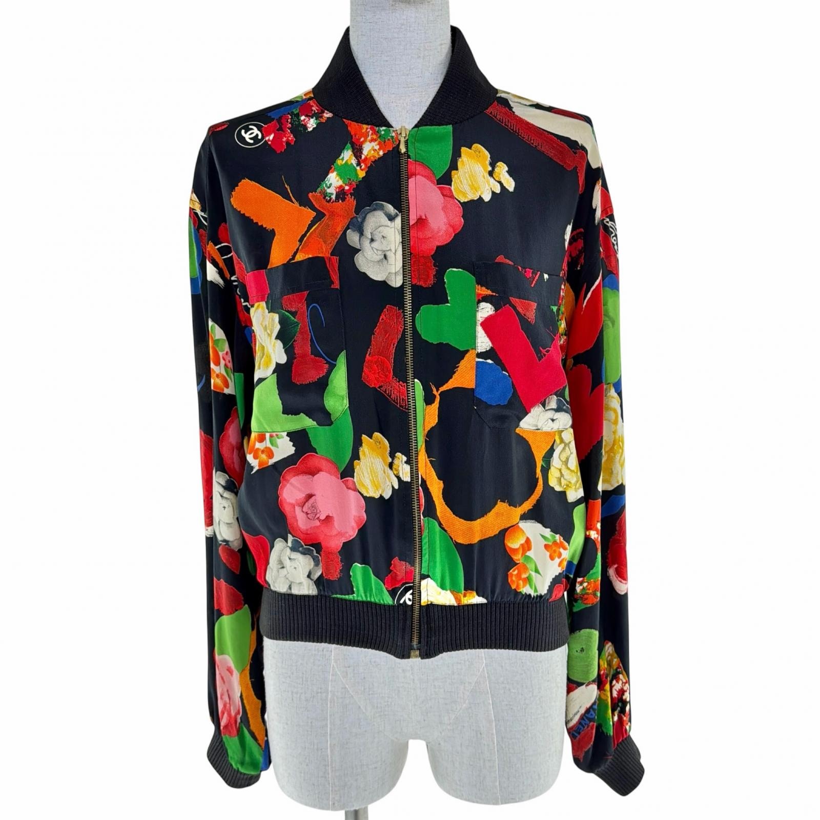 極美品 シャネルブティック ブルゾン ブラック レディース 40