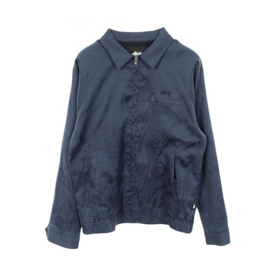ステューシー STUSSY ペイズリー柄 衣料品 アウター ポリエステル メンズ ネイビー系 【中古】