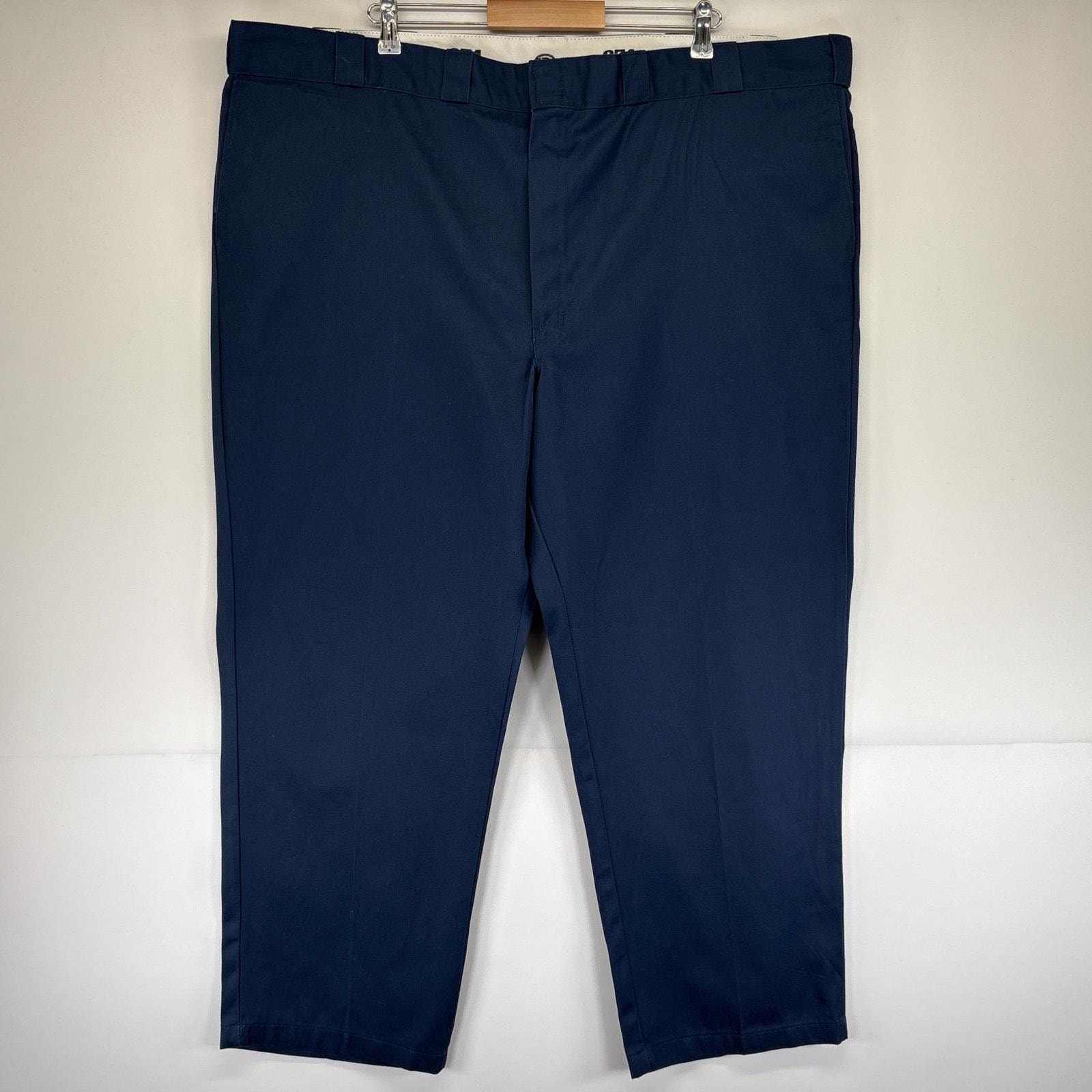 古着 ディッキーズ Dickies ワークパンツ 874 テーパード 長ズボン 大きいサイズ ワンポイントロゴ w50 L30  ネイビー メンズ