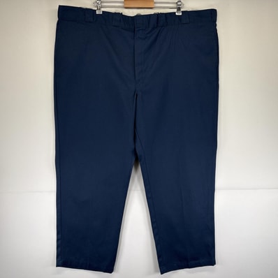 古着 ディッキーズ Dickies ワークパンツ 874 テーパード 長ズボン 大きいサイズ ワンポイントロゴ w50 L30 ネイビー メンズ