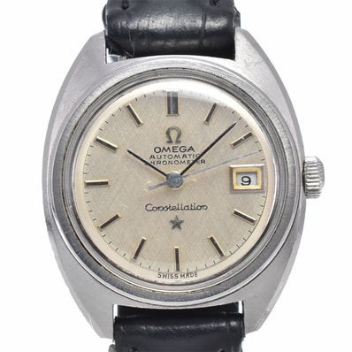 オメガ OMEGA 568.001 ヴィンテージ コンステレーション デイト Cal.682 シルバー 自動巻き レディース 腕時計 K#147906