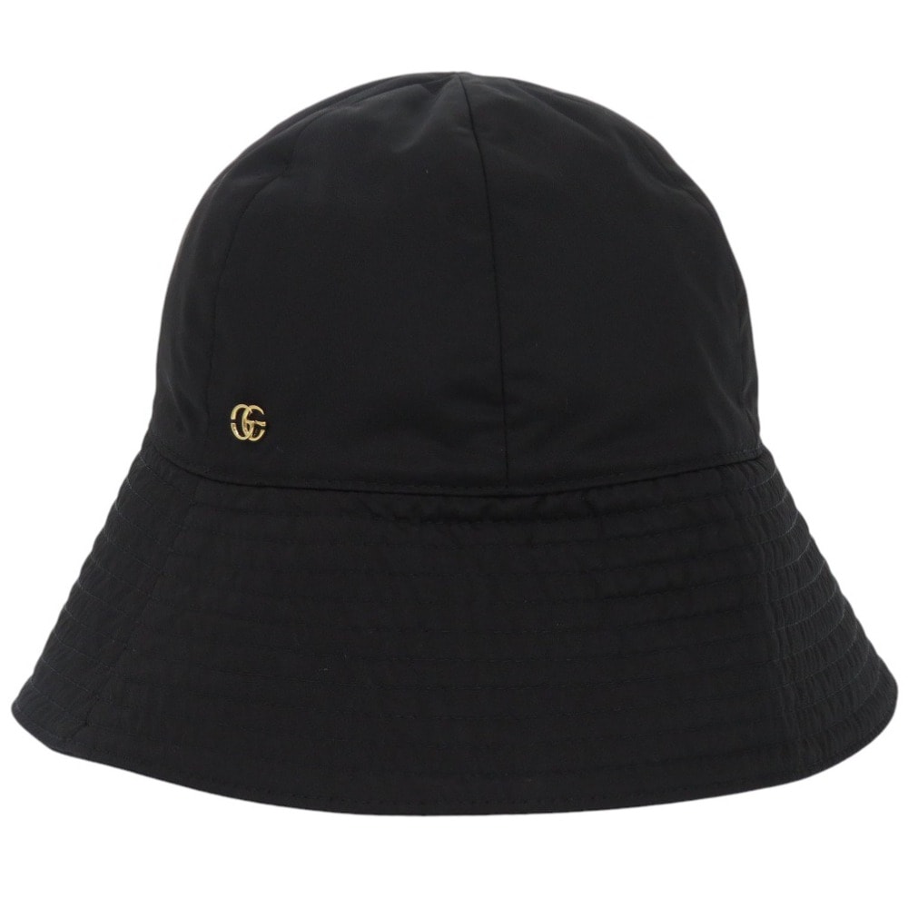 グッチ    バケットハット ポリエステル  ブラック   帽子