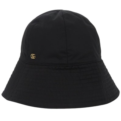 グッチ バケットハット ポリエステル ブラック 帽子