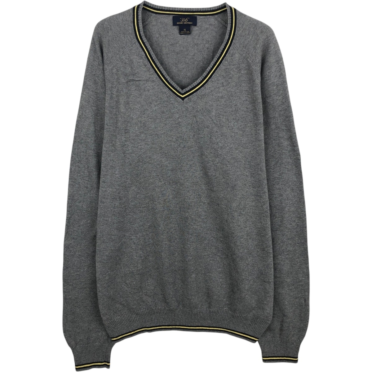 古着 ブルックスブラザーズ Brooks Brothers 346 Vネック コットンニットセーター メンズXL相当/eaa627564