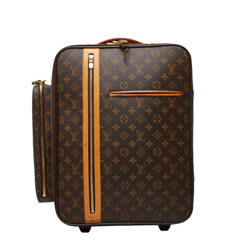 ルイ ヴィトン モノグラム トロリー50 ボスフォール キャリーバッグ スーツケース M23259 ブラウン PVC レザー メンズ LOUIS VUITTON 【中古】