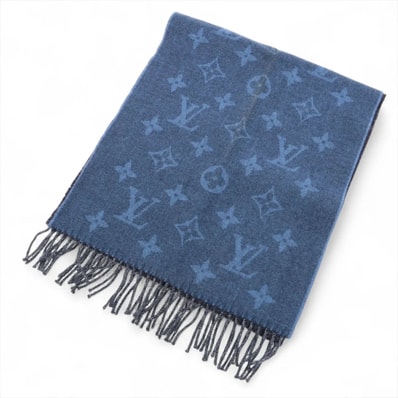 ■極美品 ルイヴィトン エシャルプ ピエ ドゥ プール シルク カシミヤ 混