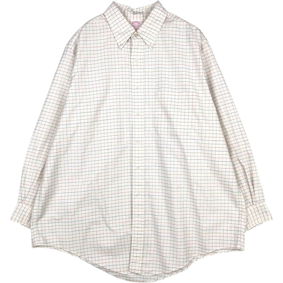 古着 ブルックスブラザーズ Brooks Brothers MAKERS 長袖 ボタンダウンチェックシャツ USA製 メンズXL相当/eaa673042