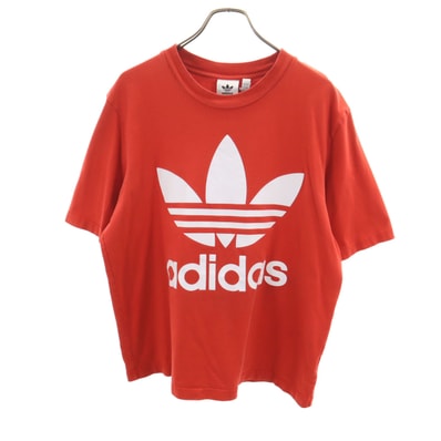 adidas Originals アディダスオリジナルス トレフォイルロゴ 半袖 Tシャツ L レッド系