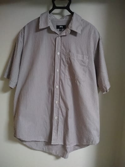 Stussy Boxy SS Shirt 8 Ball Stripe "Burgundy"