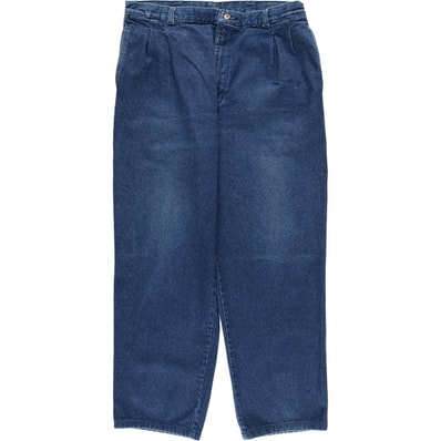 古着 80~90年代 エルエルビーン L.L.Bean ツータック テーパードデニムパンツ スラックス USA製 メンズw36相当 ヴィンテージ/eaa628657