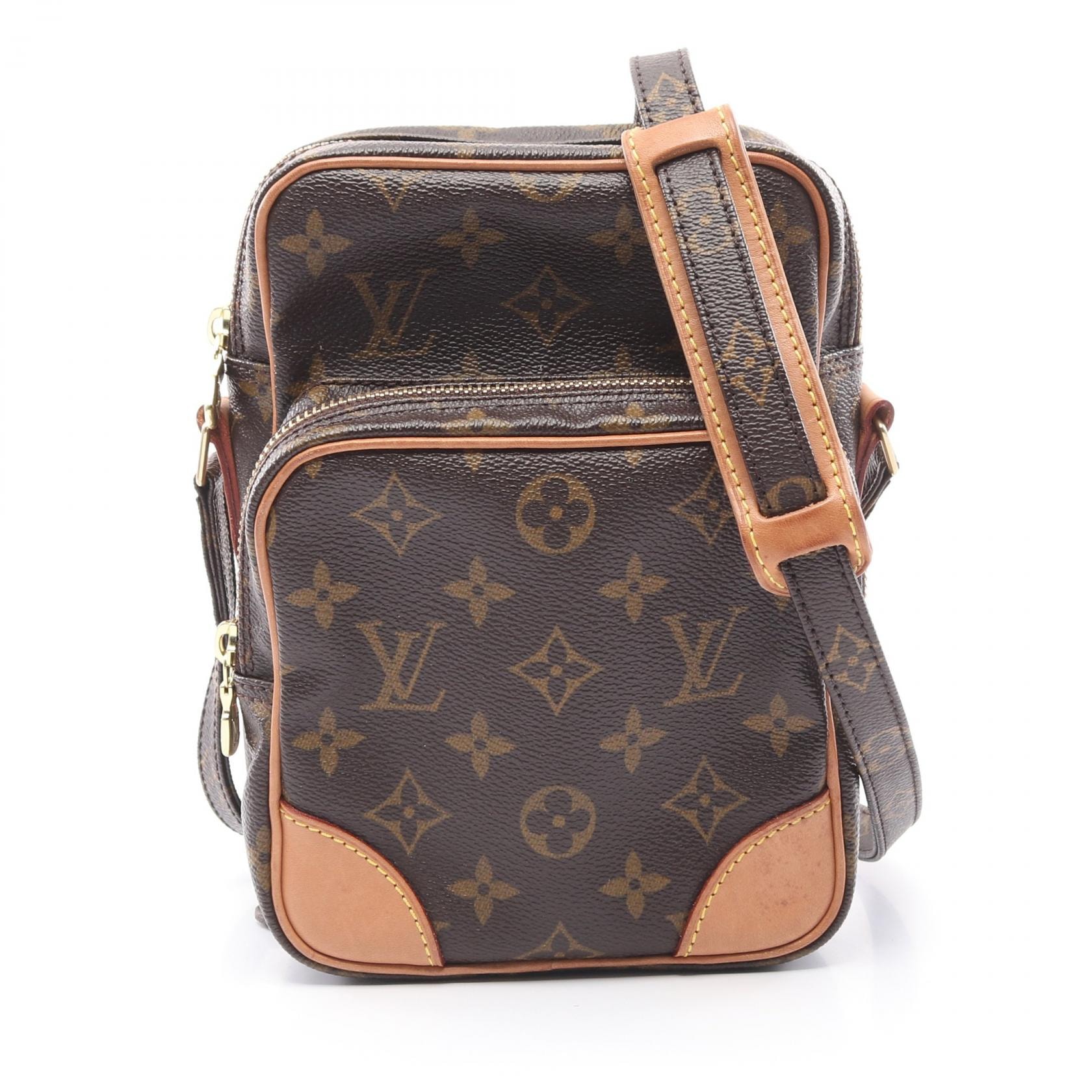 ルイ・ヴィトン LOUIS VUITTON アマゾン ショルダーバッグ バッグ PVCコーティングキャンバス レザー モノグラム レディース ブラウン系 M45236 【中古】
