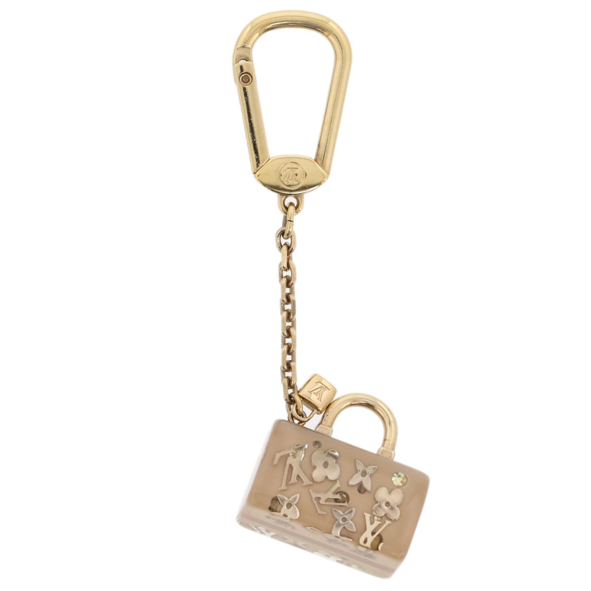 LOUIS VUITTON ルイ・ヴィトン ポルトクレ スピーディ アンクルージョン チャーム M65320 樹脂系 ピンク ゴールド  レディース【中古】