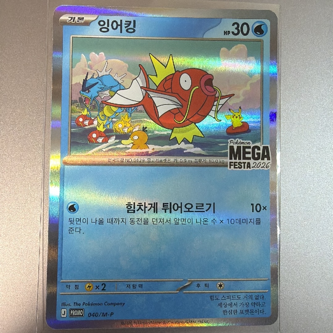 コイキング プロモ [040/M-P]【韓国語版】(プロモーションカード「ポケモン メガフェスタ2026 プロモカードパック」)