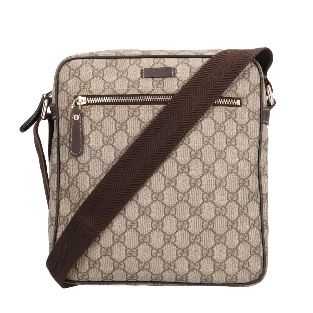 グッチ メッセンジャーバッグ GGスプリーム ショルダーバッグ GGスプリームキャンバス 201448 ブラウン ユニセックス GUCCI 中古