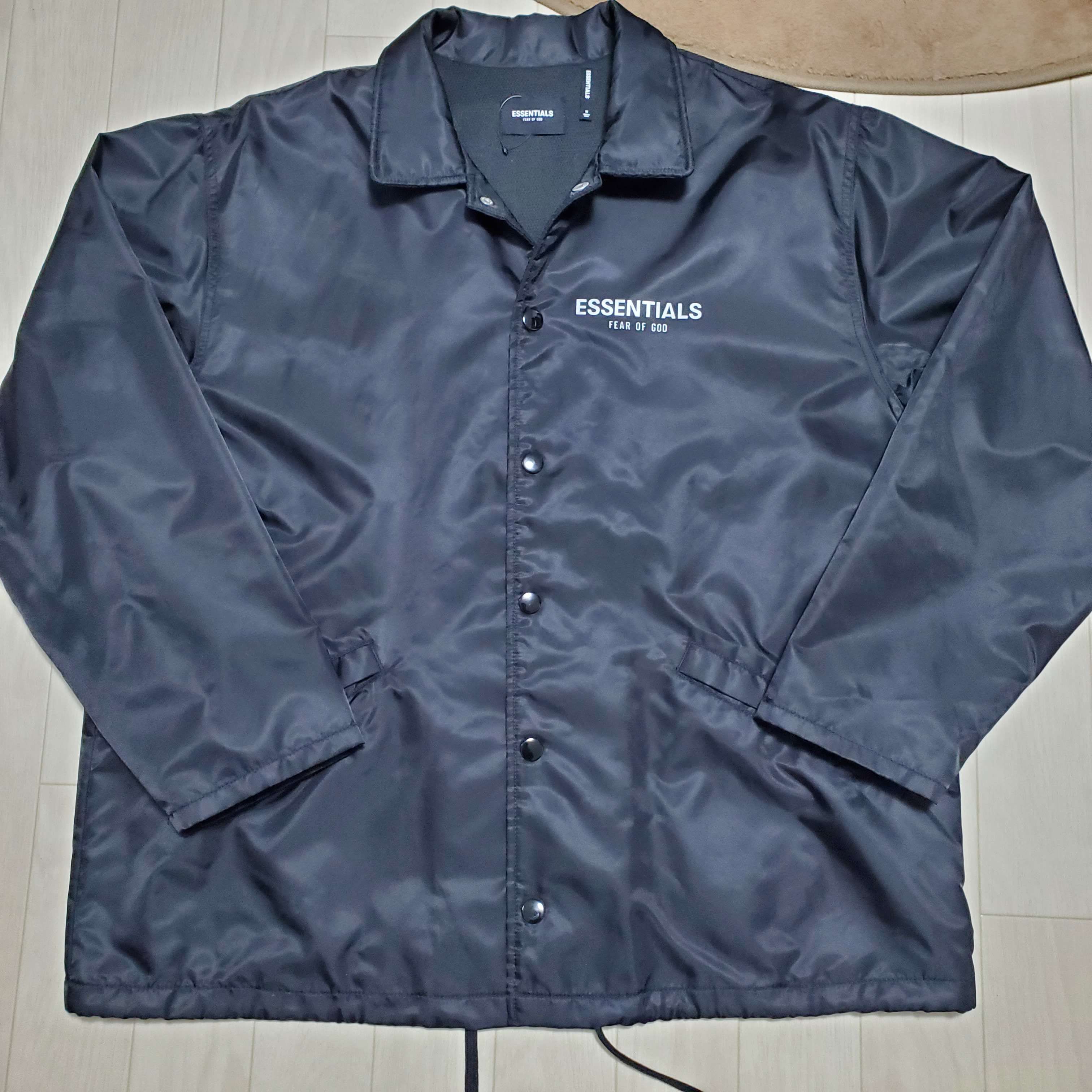 FEAR OF GOD ESSENTIALS Nylon Coach Jacket "Black"