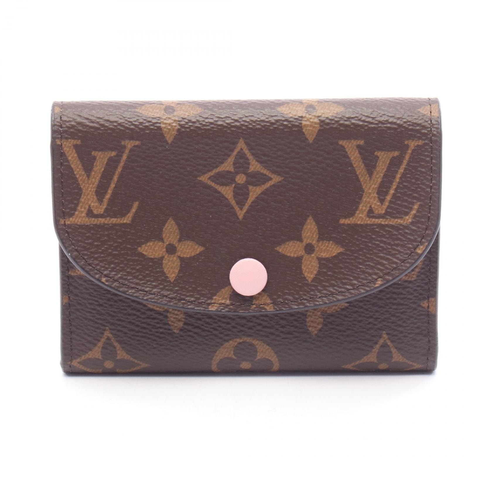 ルイ・ヴィトン LOUIS VUITTON ポルトモネ ロザリ コインケース 財布 レザー PVC モノグラム ローズバレリーヌ レディース ブラウン系 / ピンク系 M62361 【中古】