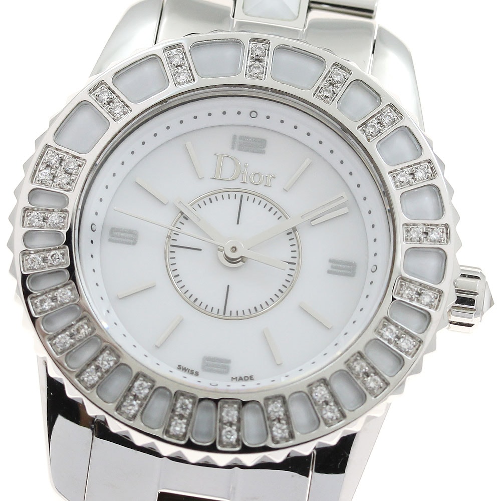 ディオール クリスタル ダイヤベゼル CD112113 レディース 【中古】