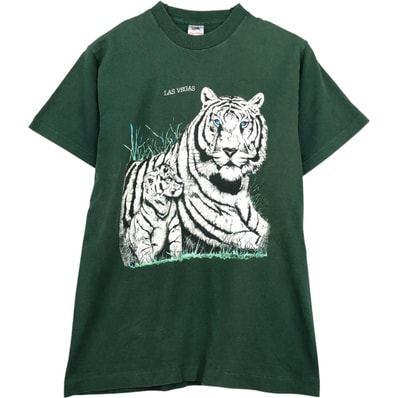 古着 90年代 フルーツオブザルーム FRUIT OF THE LOOM 虎柄 タイガー柄 アニマルTシャツ USA製 メンズM相当 ヴィンテージ/eaa652886