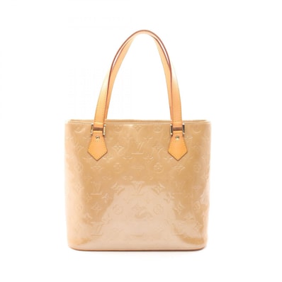 ルイ・ヴィトン LOUIS VUITTON ヒューストン ハンドバッグ バッグ レザー ヴェルニ ノワゼット レディース ベージュ系 M91340 【中古】
