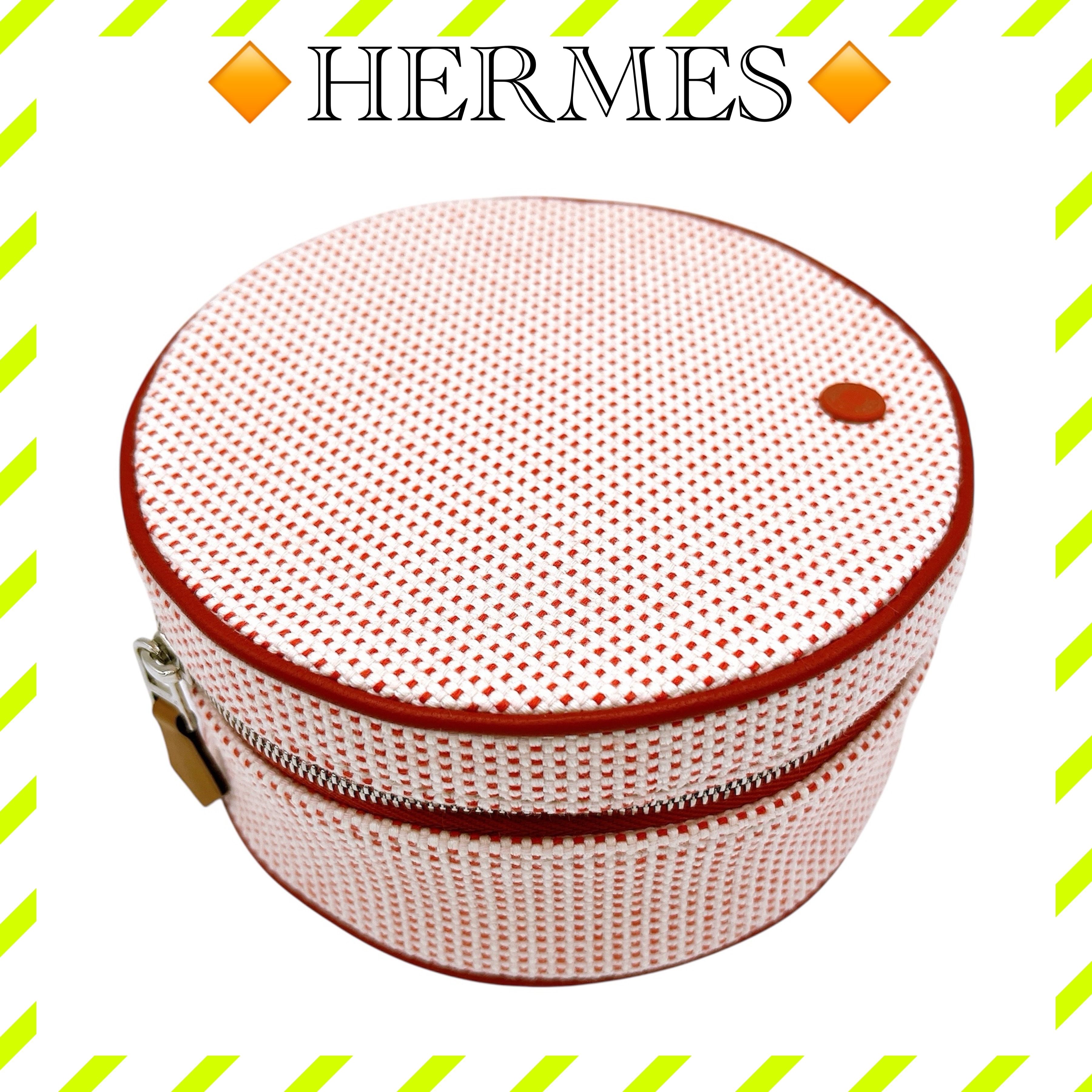 極美品 エルメス トワルH エヴァジオン ポーチ 小物入れ レッド レディース