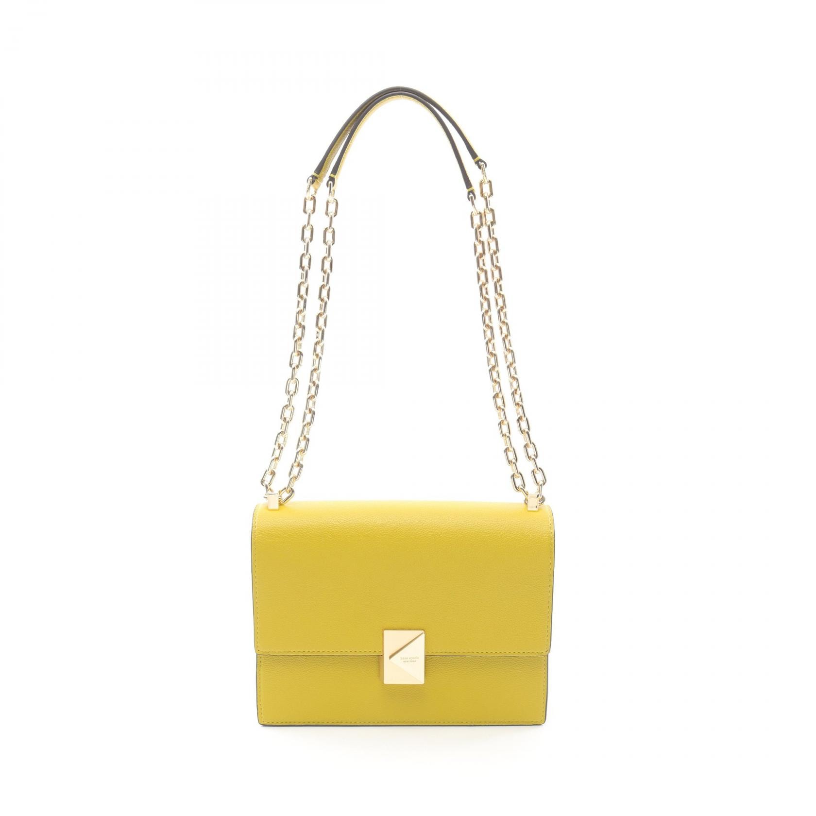 ケイトスペード Kate Spade デコ ショルダーバッグ バッグ レザー レディース グリーン系 【中古】