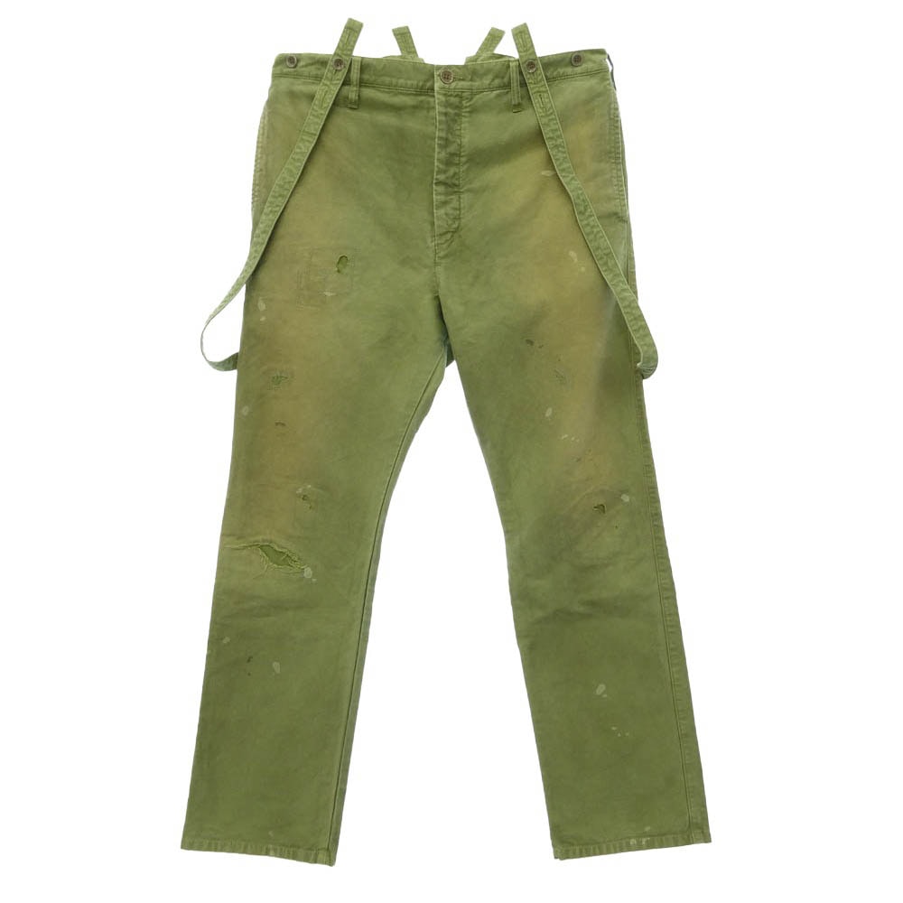 VISVIM ビズビム 21SS 0121105008005 TRAVAILLER BRACES PANTS DMGD トラバイエ ブレーシス  ダメージ パンツ グリーン系 1【中古】