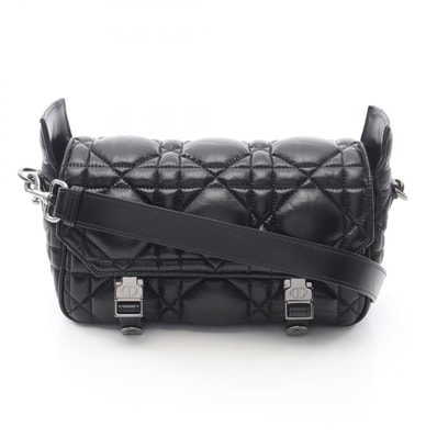 ディオール Dior CAMP キャンプ スモール マクロカナージュ ショルダーバッグ バッグ レザー レディース ブラック系 M1243OMIG 【中古】