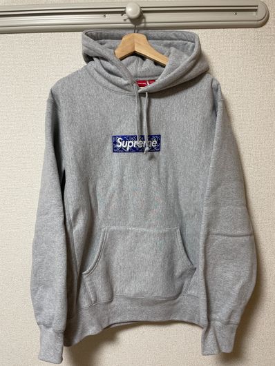 Supreme Bandana Box Logo Hooded Sweatshirt "Grey"