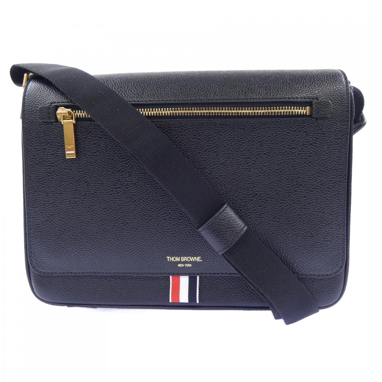 THOM BROWNE トムブラウン ショルダーバッグ - 黒 【古着】【中古】 THOM BROWNE（トム ブラウン） ショルダーバッグ クロスボディバッグ