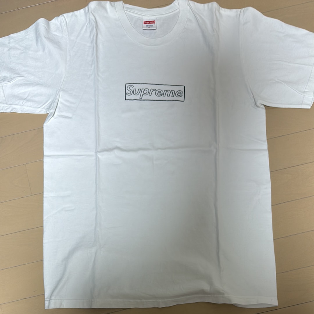 Supreme KAWS Chalk Logo Tee "White"