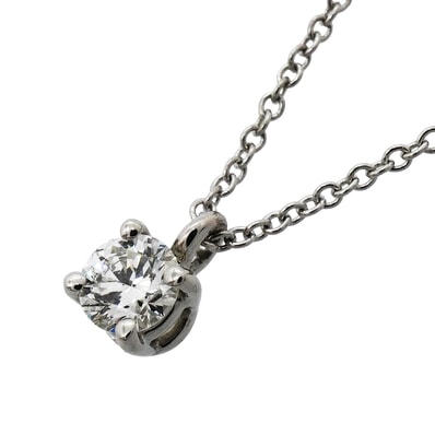 【6jgb0673】ティファニー ネックレス ソリティア 1PD Pt950 プラチナ ダイヤモンド【中古】レディース