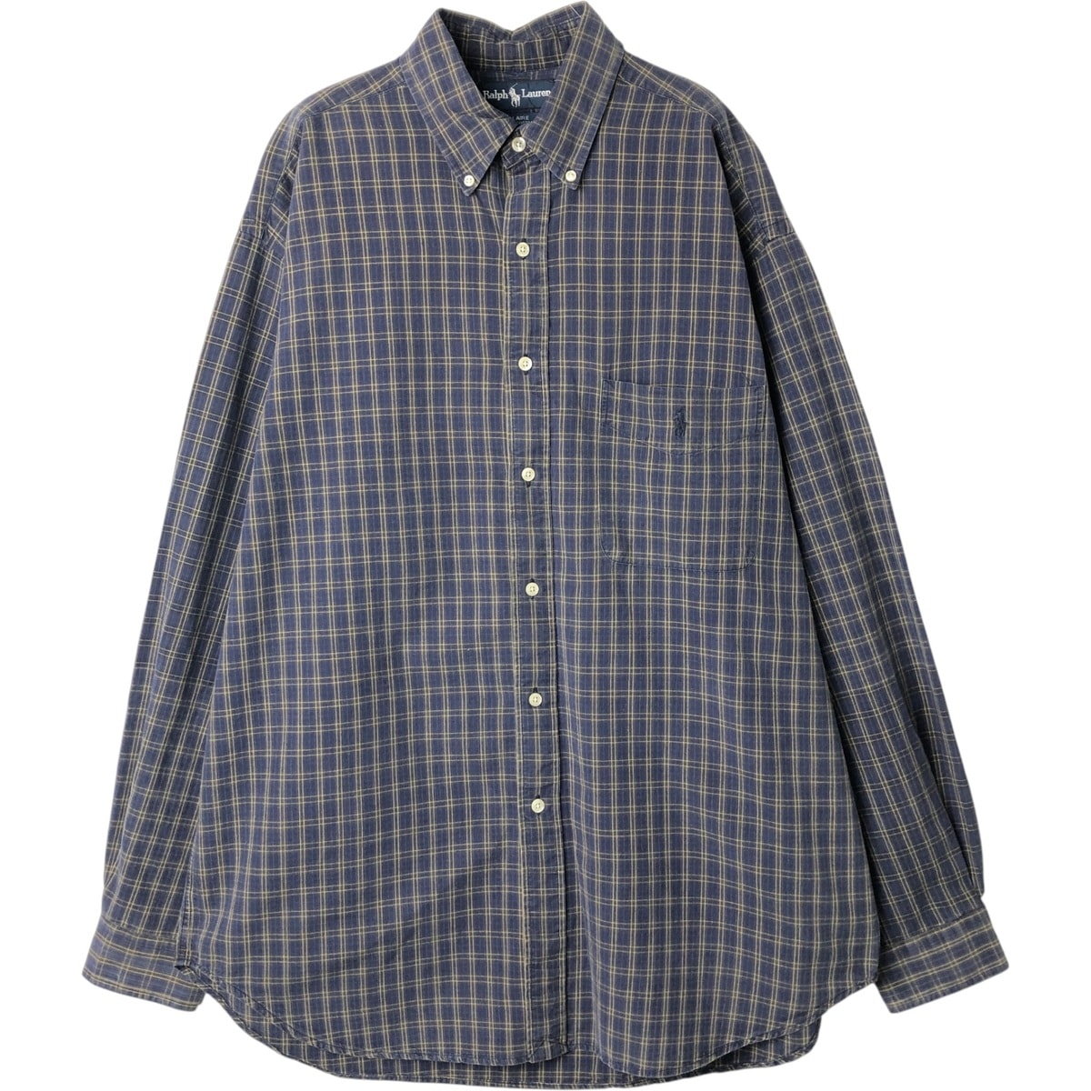 古着 ラルフローレン Ralph Lauren BLAIRE 長袖 ボタンダウンチェックシャツ メンズL相当/eaa649940