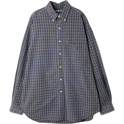 古着 ラルフローレン Ralph Lauren BLAIRE 長袖 ボタンダウンチェックシャツ メンズL相当/eaa649940