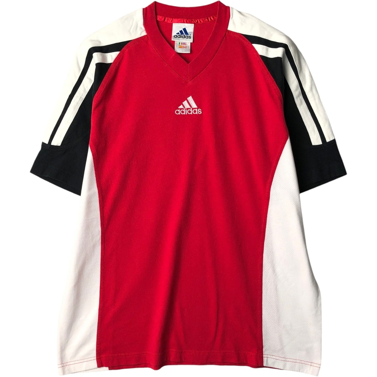 古着 00年代 アディダス adidas VネックTシャツ メンズL相当/eaa648827