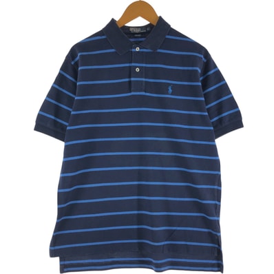古着 ラルフローレン Ralph Lauren POLO by Ralph Lauren 半袖 ボーダー ポロシャツ メンズL相当/eaa534001