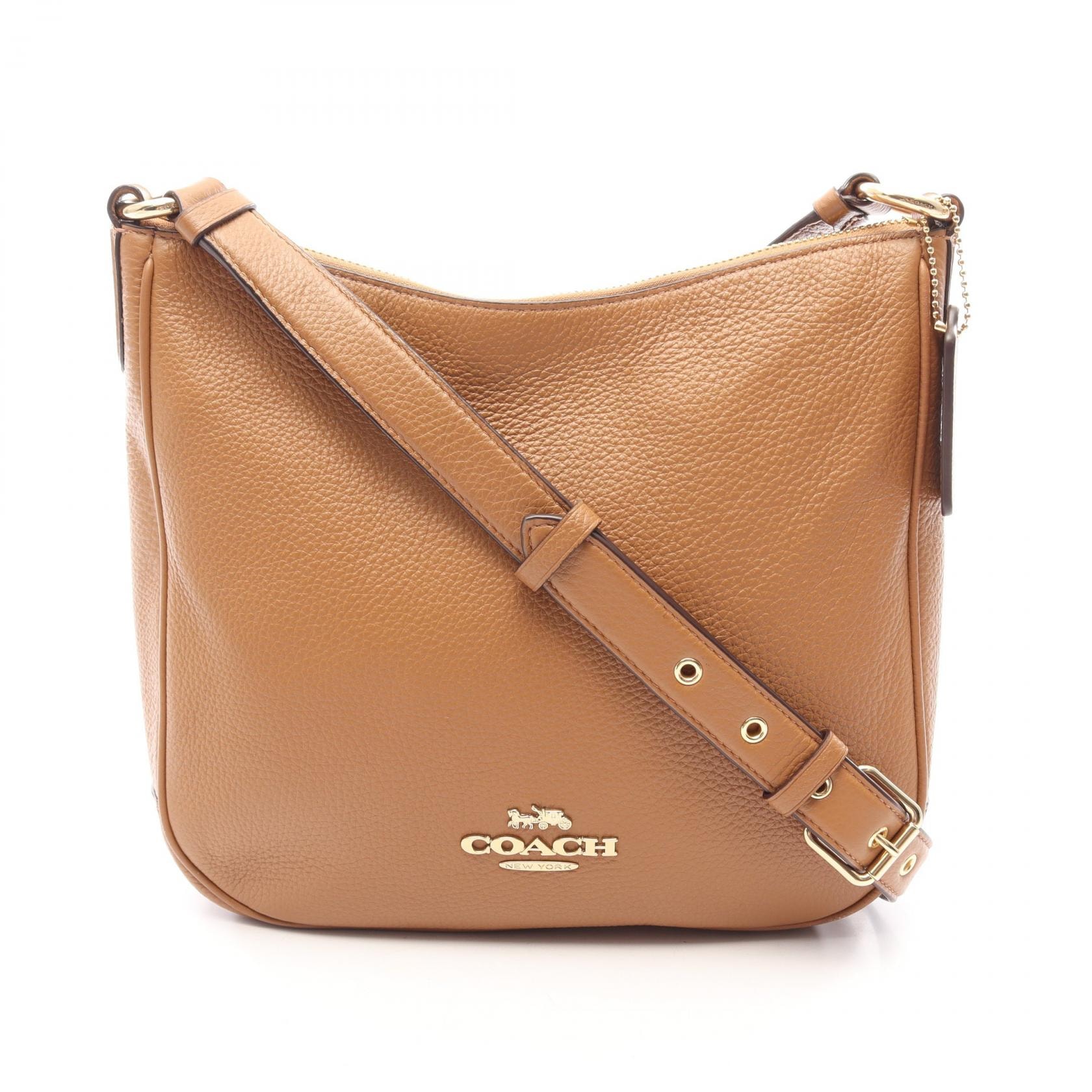 コーチ COACH エリー ファイル ショルダーバッグ バッグ レザー レディース ブラウン系 C1648 【中古】