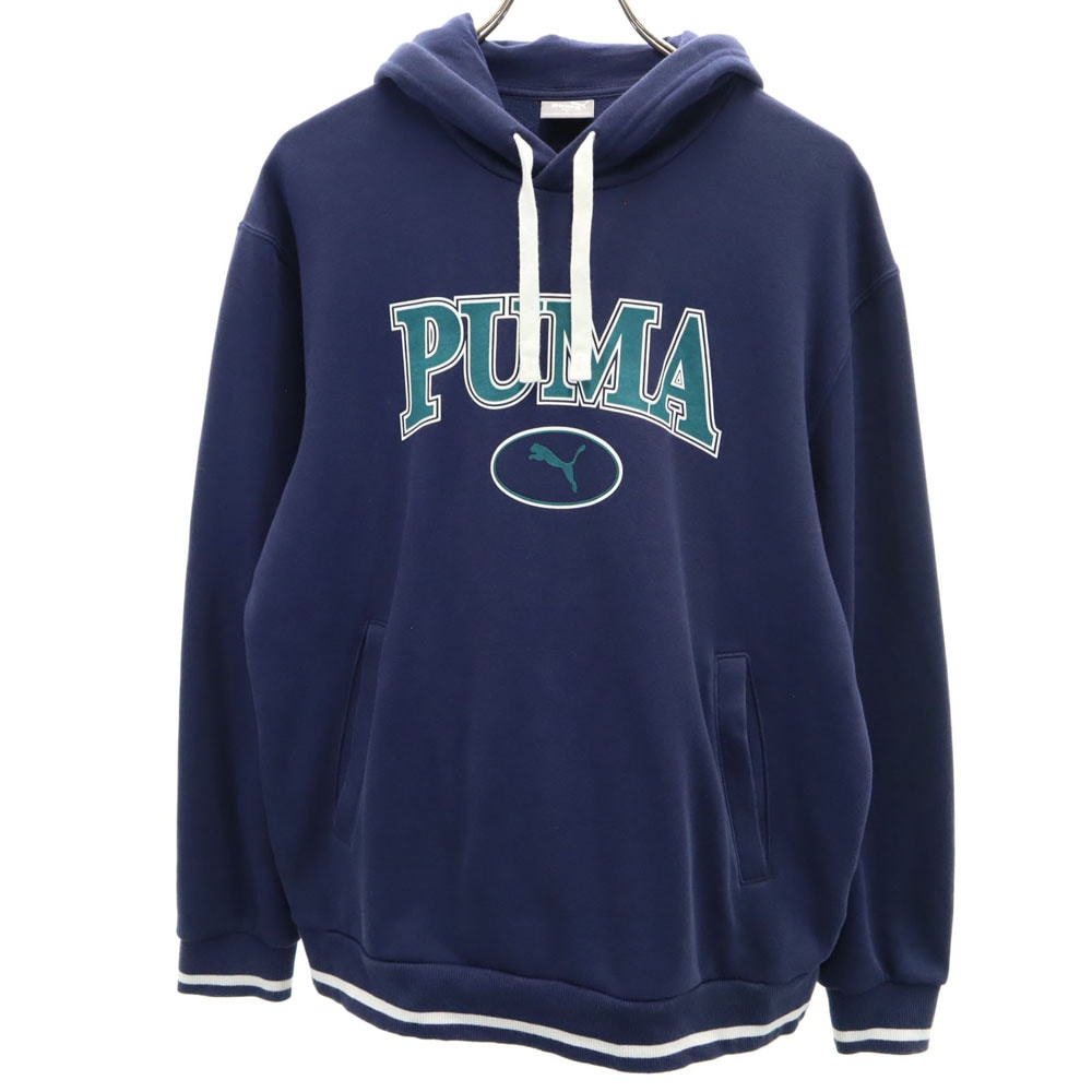 PUMA プーマ 長袖 スウェットパーカー M ネイビー 裏起毛