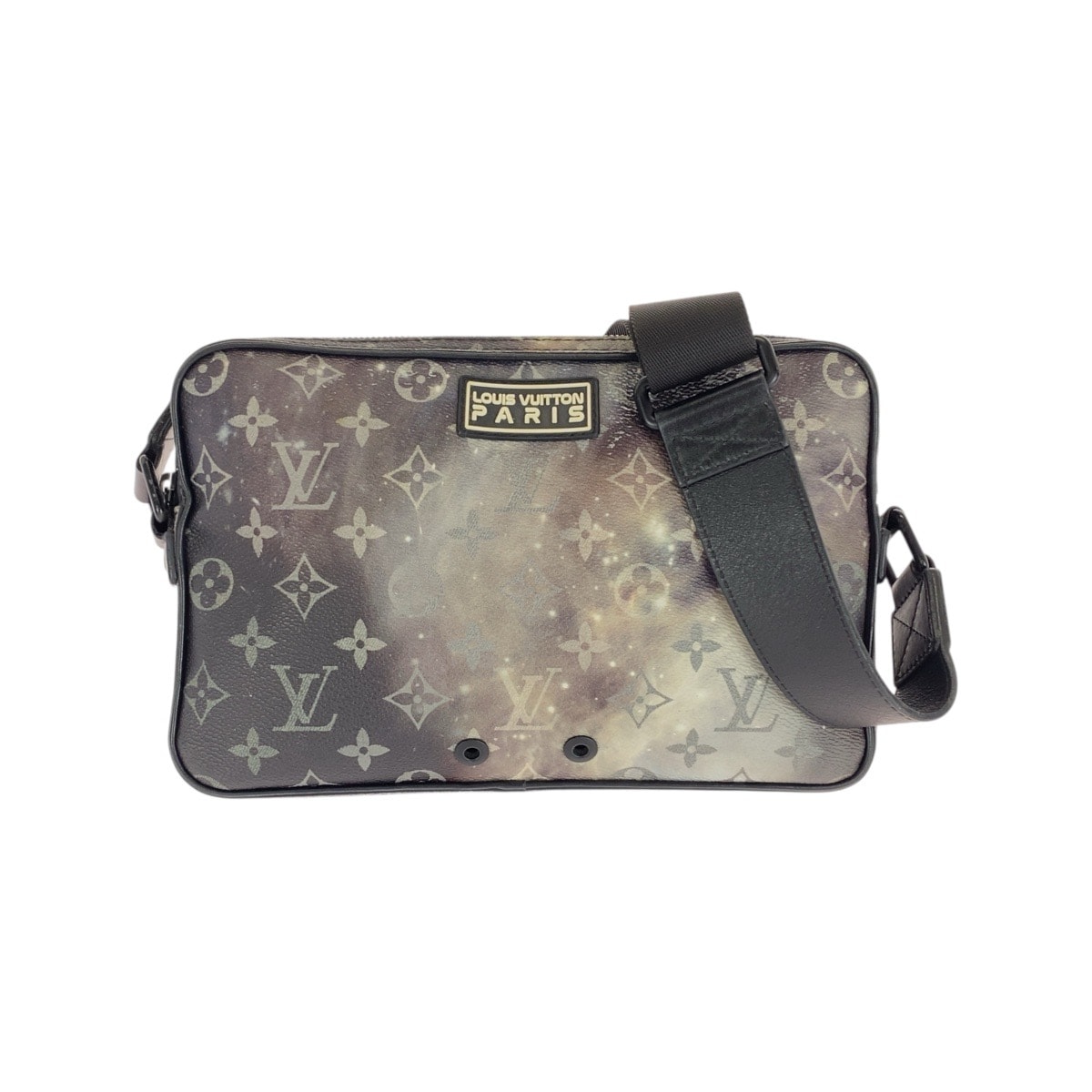 美品 LOUIS VUITTON ルイヴィトン モノグラム ギャラクシー アルファメッセンジャー グレー 黒 ブラック レザー モノグラムキャンバス/ ショルダーバッグ メッセンジャーバッグ 506068 【中古】